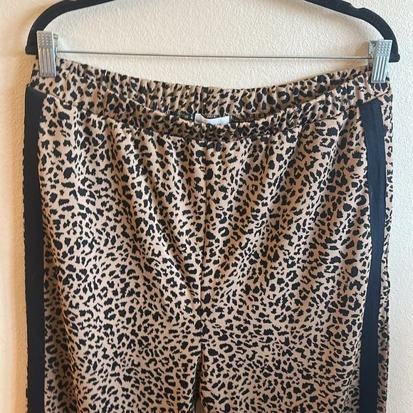 ANNIEWEAR Ziggy Pull On Track Pants Leopard Side Pockets Womens Size XL - Picture 5 of 12